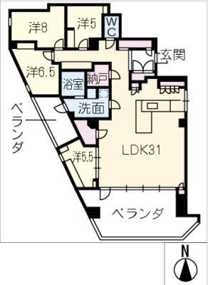 MOTHER(1LDK/2階)の間取り写真