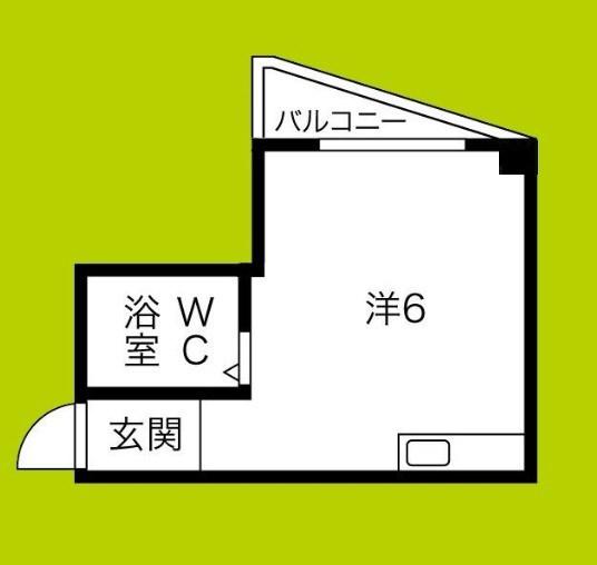 ウインランス(ワンルーム/2階)の間取り写真