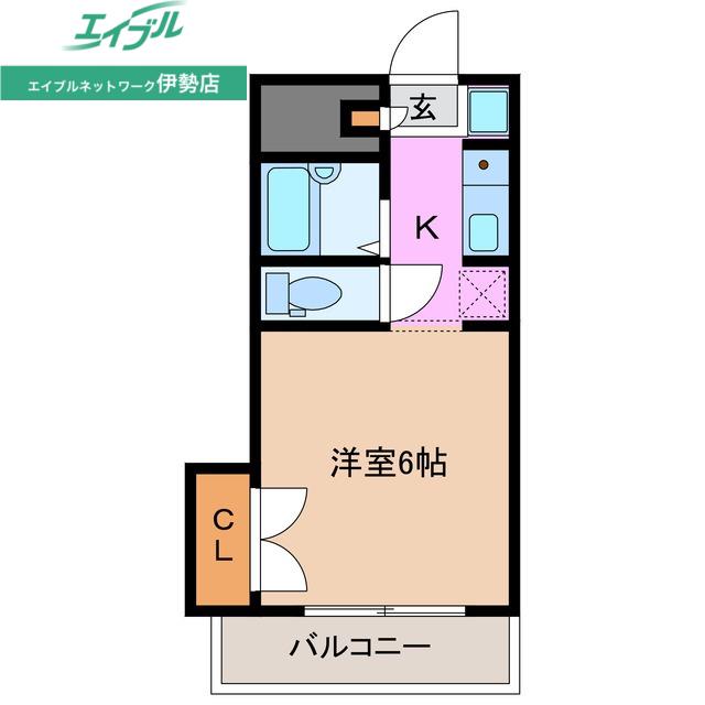 エステートピア岩渕(1K/1階)の間取り写真