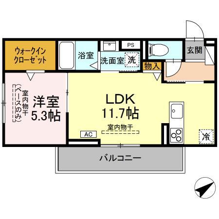 プライム(1LDK/2階)の間取り写真