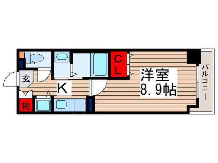 アレグレット千住宿(1K/2階)の間取り写真