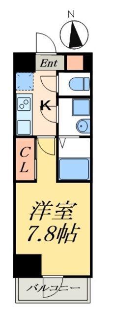 モンレーヴ御徒町(1K/5階)の間取り写真