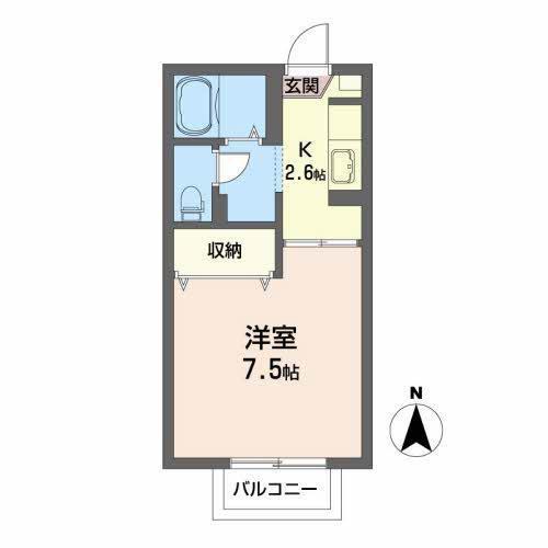 ファミール桜雲(1K/1階)の間取り写真