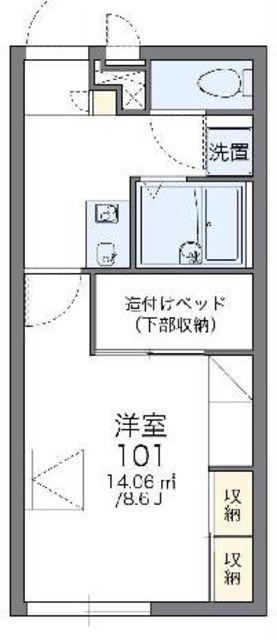 レオパレスピエール(1K/1階)の間取り写真