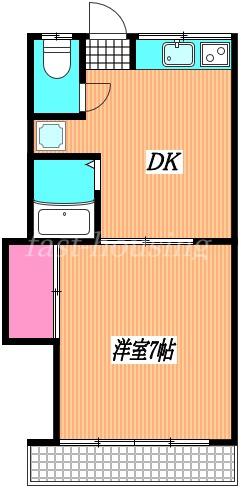 ベルファースト(1DK/2階)の間取り写真