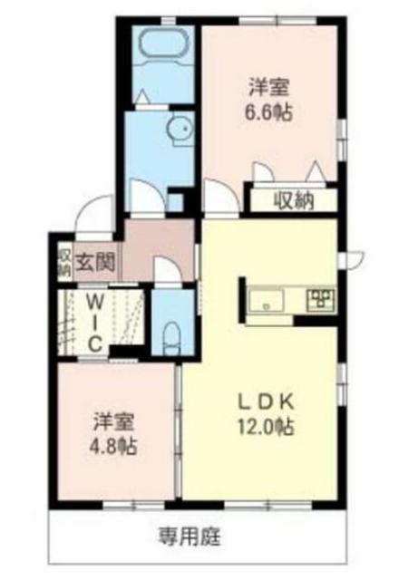 アロージョB(2LDK/1階)の間取り写真