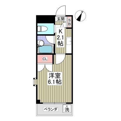 コートアネックスII(1K/3階)の間取り写真