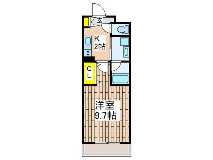 メゾンリヴェール(1K/1階)の間取り写真