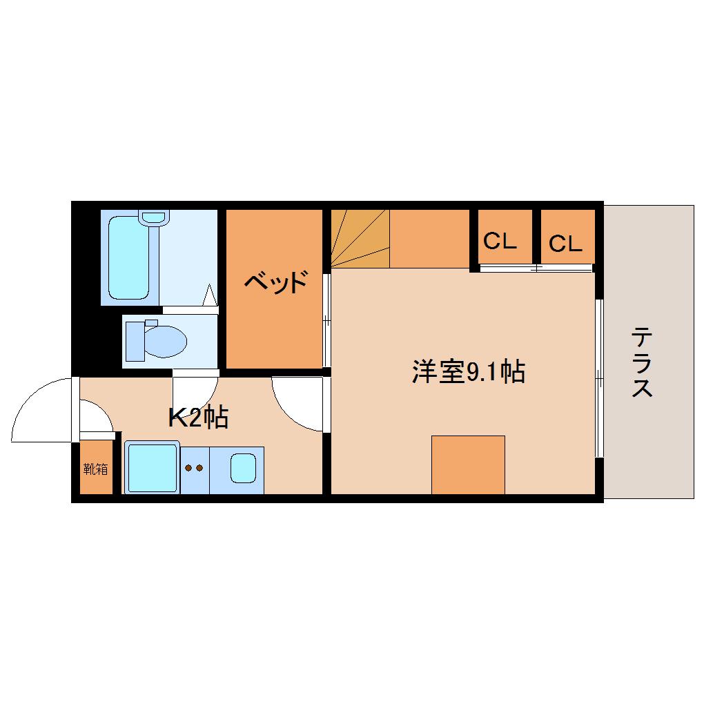 レオパレス八条III(1K/1階)の間取り写真