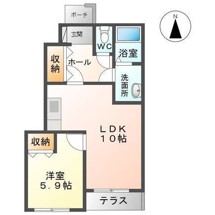 ディアコート・M(1LDK/1階)の間取り写真