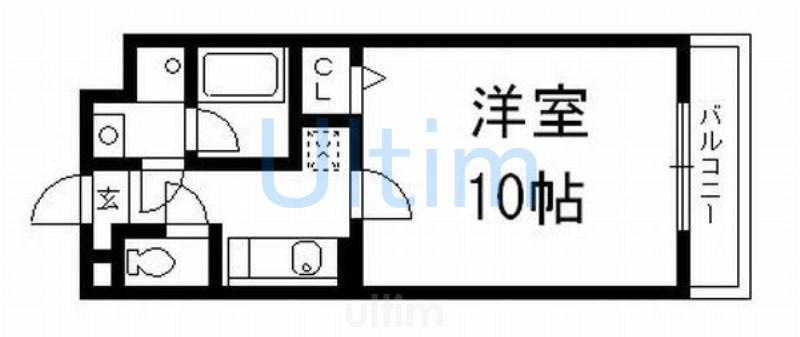 コンフォールドミールK(1K/1階)の間取り写真