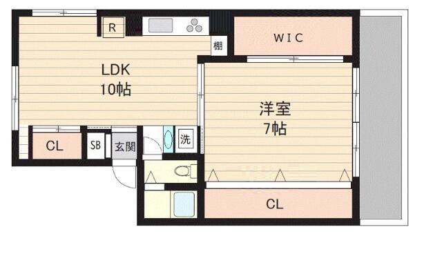 桜川三浦マンション(1LDK/5階)の間取り写真
