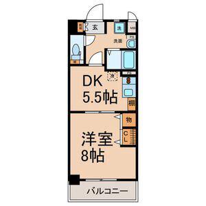 太閤通マンション(1DK/3階)の間取り写真