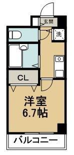 フィリアコート青葉台(1K/3階)の間取り写真