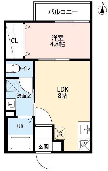 Nグレイス(1LDK/1階)の間取り写真