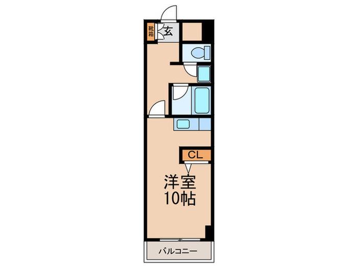 パティオ本山(ワンルーム/2階)の間取り写真