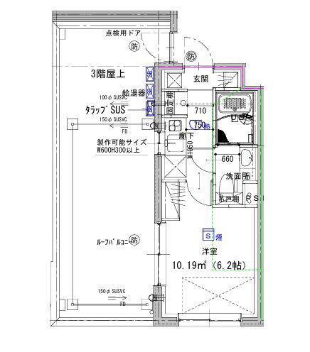 ベルシードステアー新中野(1K/4階)の間取り写真