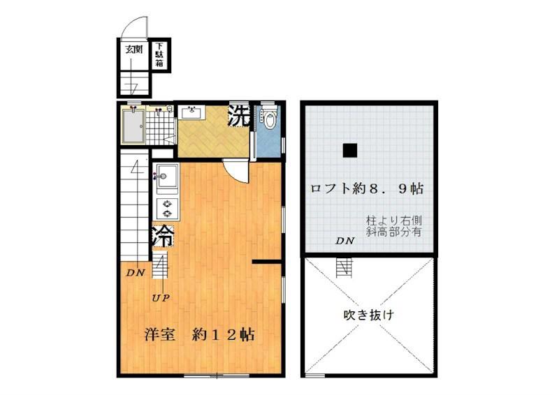 キングストレイル(ワンルーム/2階)の間取り写真