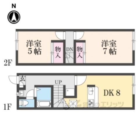 レオパレスサニーハイム光善寺(2DK/1階)の間取り写真