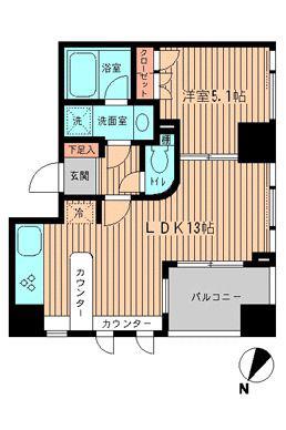 メゾンド日本橋三越前(1LDK/8階)の間取り写真