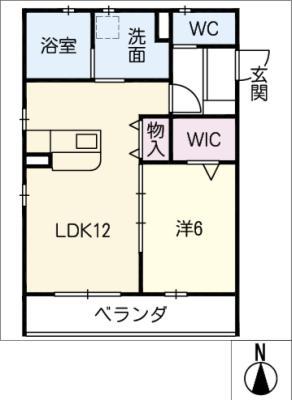 イルソーレ(1LDK/3階)の間取り写真