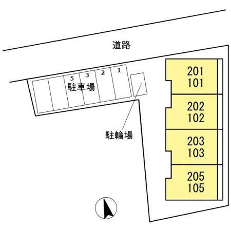 メゾンファミールII102(1LDK/1階)の間取り写真