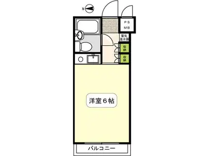 センチュリー西久保(ワンルーム/3階)の間取り写真