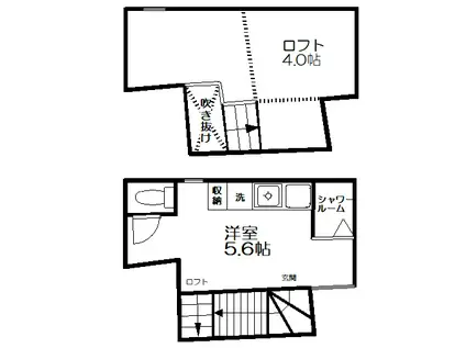 ファースト西落合(ワンルーム/2階)の間取り写真