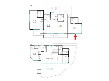 リック成増II(ワンルーム/2階)の間取り写真