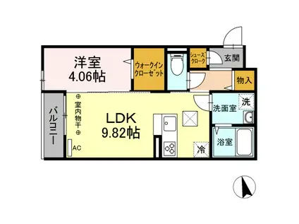 オペラハウス千代田(1LDK/2階)の間取り写真