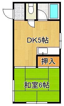 井 ビル(1DK/4階)の間取り写真