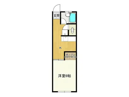 名倉アパートA(1K/2階)の間取り写真