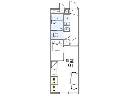 レオパレスアンヘル(1K/1階)の間取り写真