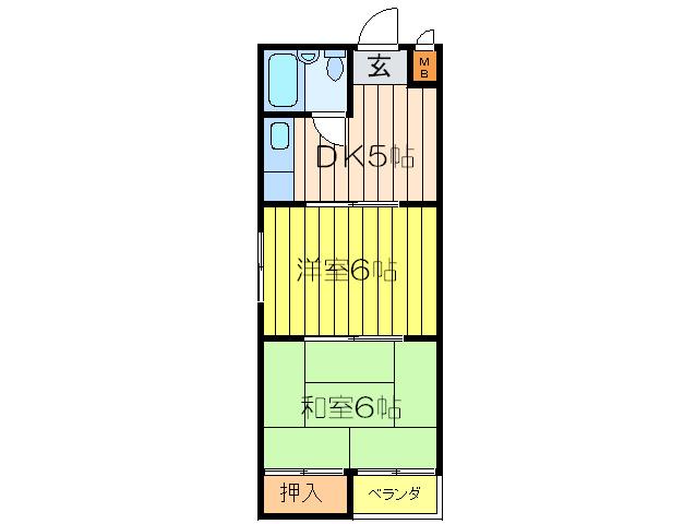 諏訪マンション(2DK/2階)の間取り写真