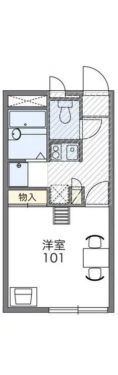 レオパレス北町 1階階 間取り