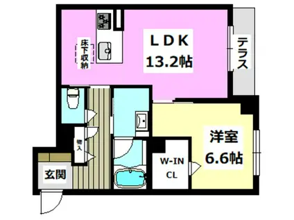 シャーメゾン アメニティ(1LDK/1階)の間取り写真