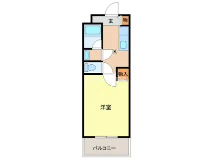 フジパレス太田(1K/2階)の間取り写真