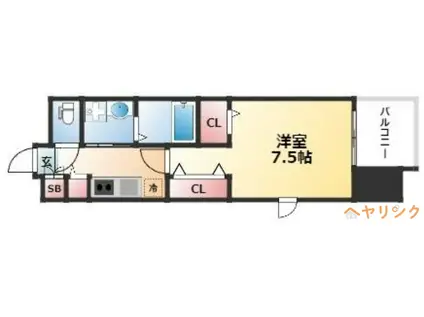 パルティール黒川アネックス(1K/5階)の間取り写真