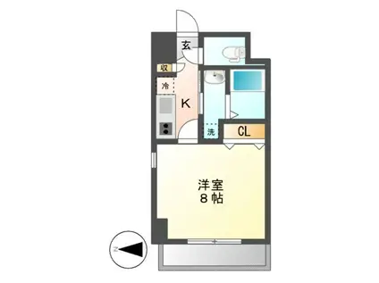 プルミエ志賀本通(1K/8階)の間取り写真
