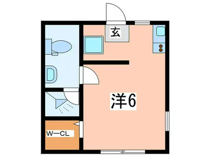 エルカミーノ横濱山手(ワンルーム/1階)の間取り写真