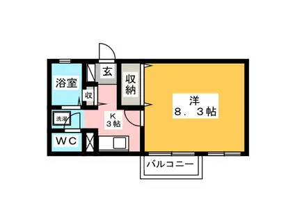 リトルFX(1K/1階)の間取り写真
