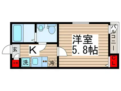 FELICE西新井(1K/3階)の間取り写真