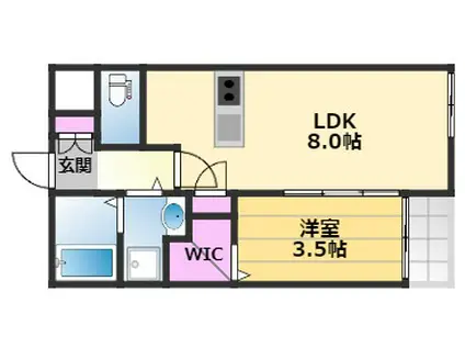 ST.RESIDENCE 七道(1LDK/3階)の間取り写真