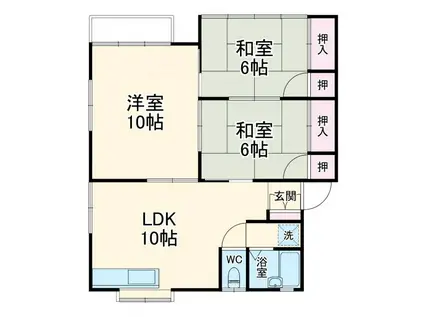 サンハイム(3LDK/1階)の間取り写真