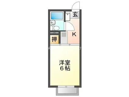 パル23(1K/2階)の間取り写真