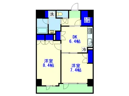 EPAC SPORT RESIDENCE(2DK/1階)の間取り写真