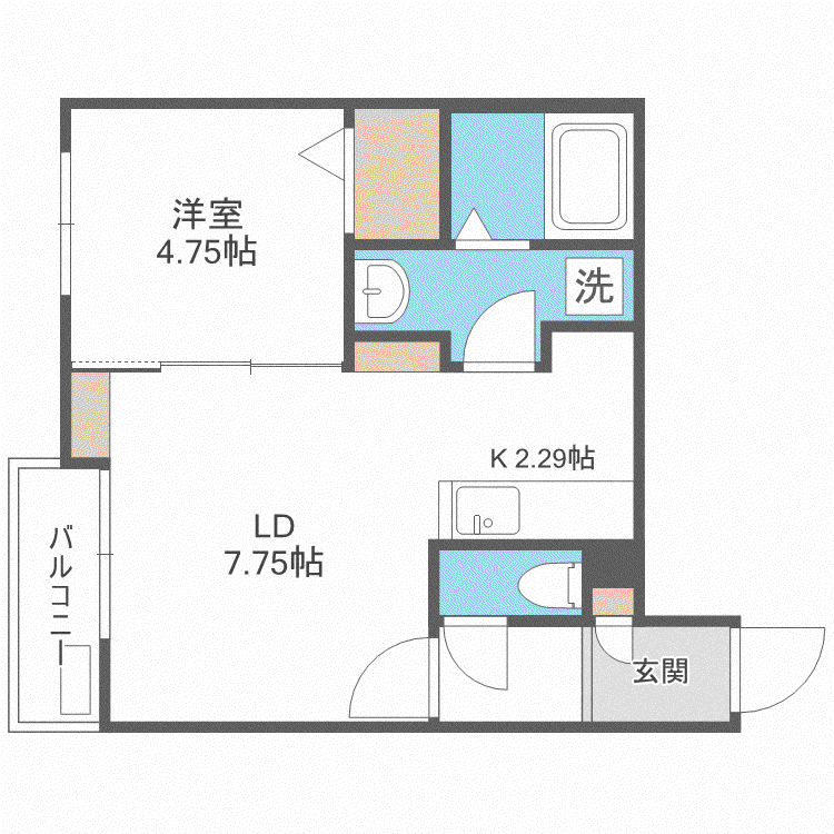 MAURICE(1LDK/3階)の間取り写真