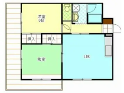 HIトピア富士(2LDK/3階)の間取り写真