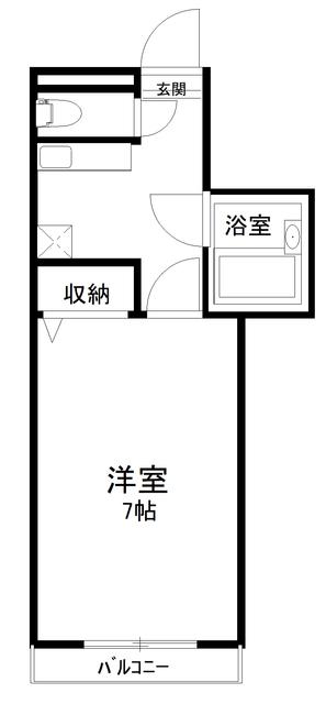 メゾンJUN(1K/2階)の間取り写真