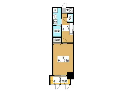 ARTS本庄(1K/4階)の間取り写真